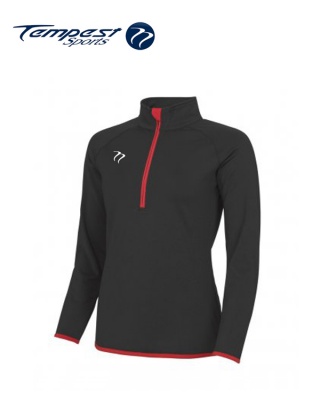 Tempest Black Red Half Zip Womens Midlayer